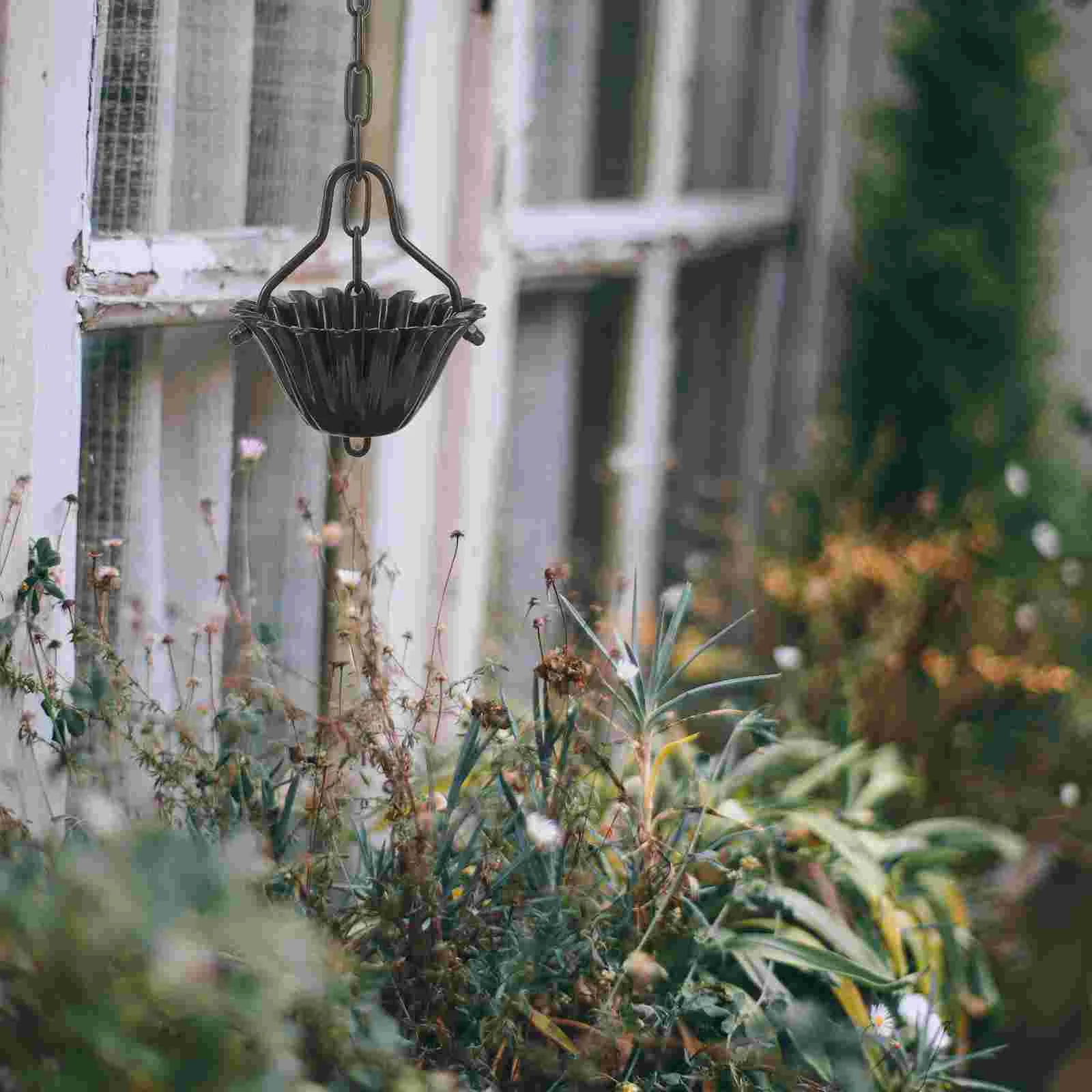 Rain Chain Basin Metal Pendant Chains Downspouts Catchers Novelty Garden Gutters Home Decor