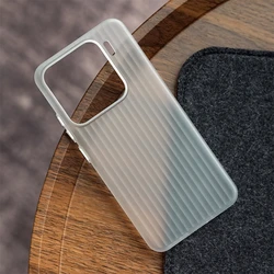 Ultra Thin Corrugated Pattern Matte Translucent Hard PC Magnetic Wireless Charging Case for Xiaomi Mi13Ultra (WL Matte Clear)