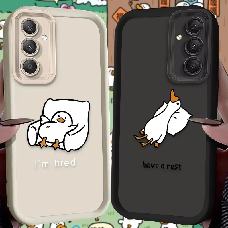 “Adorable Cartoon Duck Silicone Phone Case”