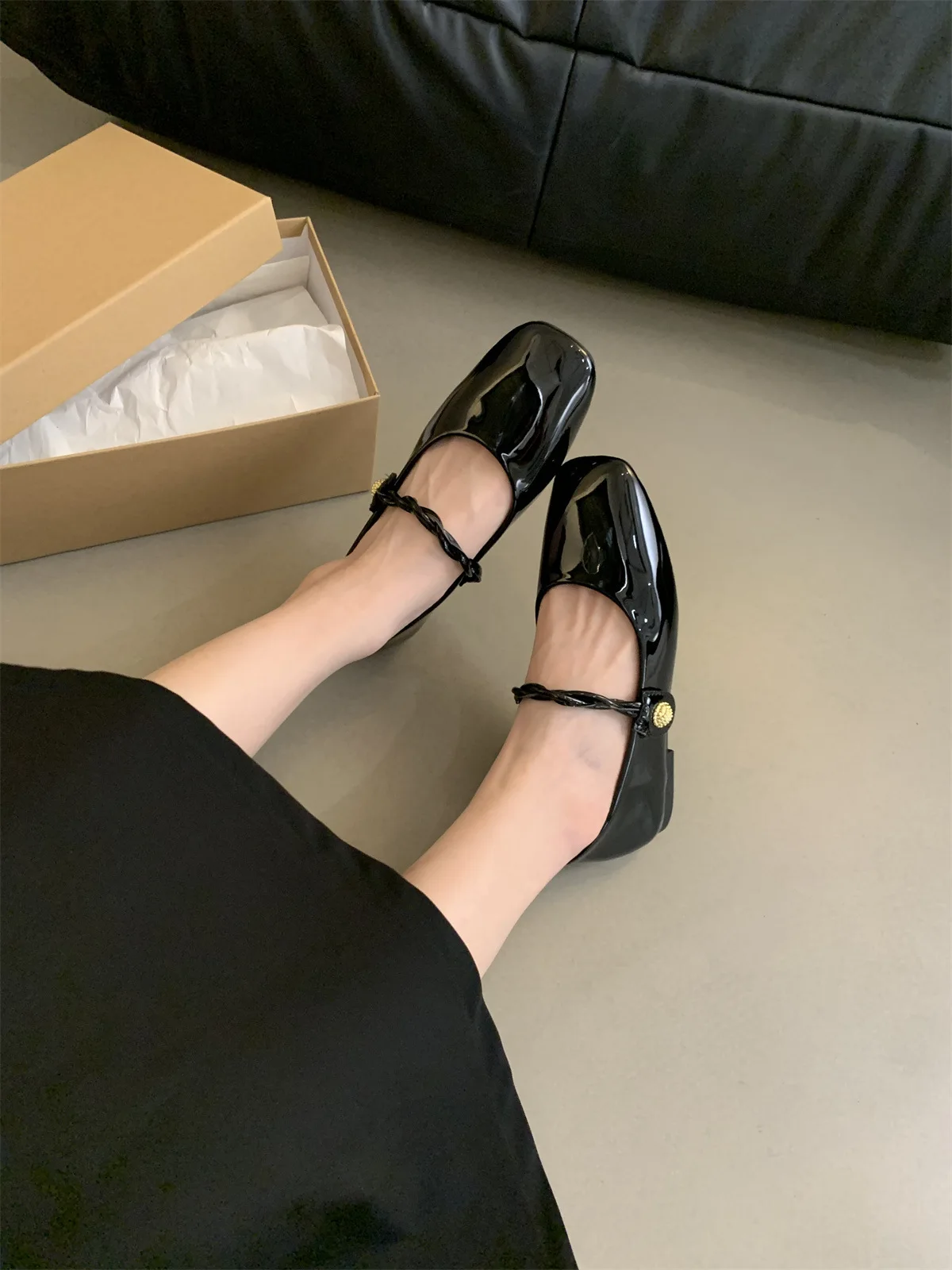 【7/5まで値下げ】CherryPatterned MaryJane Flats Cherry-Patterned Mary Jane Flats