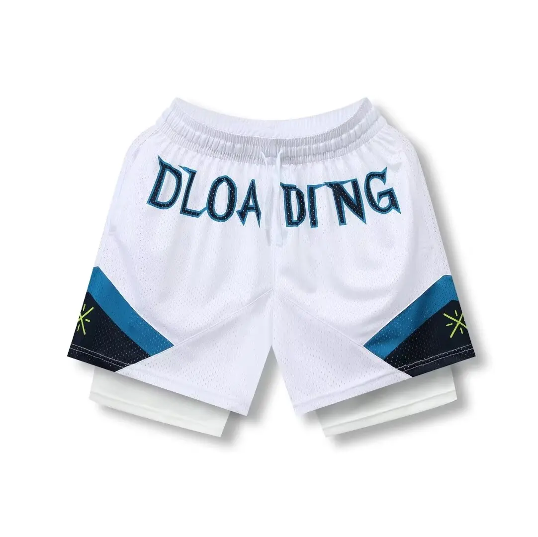NEW 24/25 American shorts Summer men's youth pants boy Double -layer basketball pants net beach pants casual fitness pants7033 5