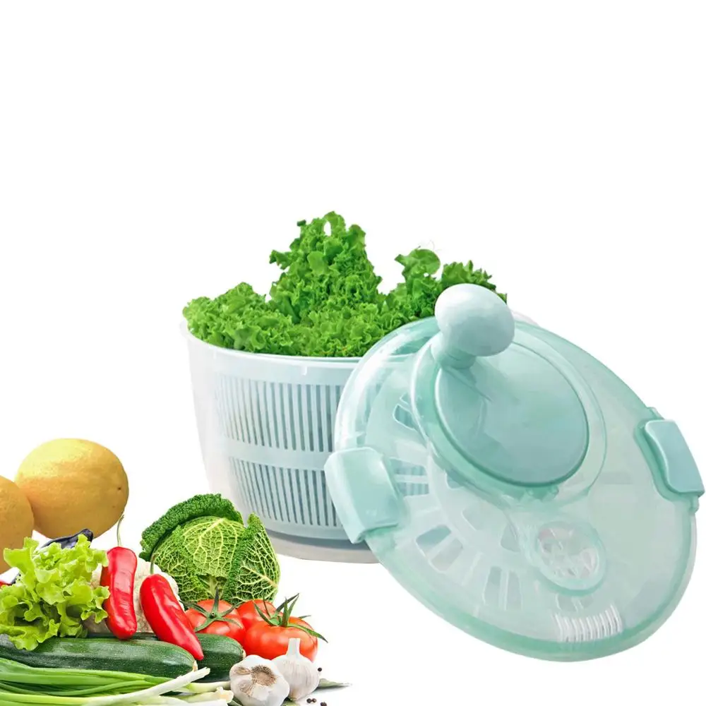 LOVKITCHEN Salad Spinner Large 5 Quarts Fruits and Vegetables Dryer Quick  Dry Design, Dry Off & Drain Lettuce and Vegetable with Ease for Tastier