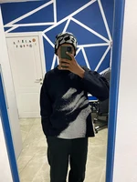 Y2k Harajuku Aesthetics Vintage Loose Punk Streetwear Knitted Unisex Rock Goth Graphic Print Sweater Knit Pullover Hip Hop Top - Image 2