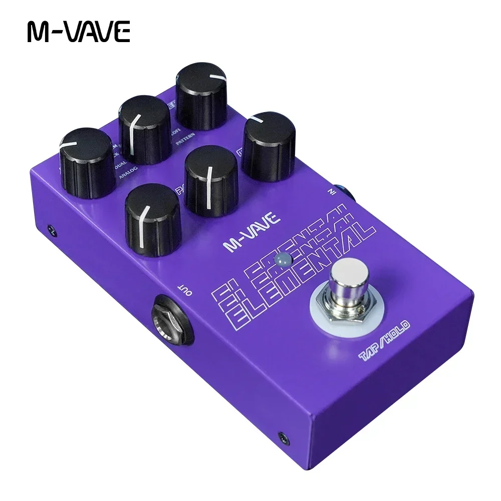 Guitar Effects Pedal M-vave Elemental Digital Delay Pedal 9 Different Delay Guitar Effects Pedal Support For TAP and HOLD Mode