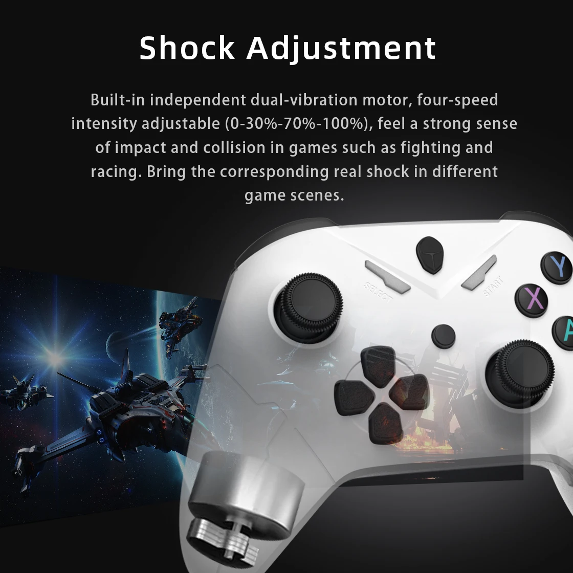 DOBE Steam Controller, Wireless Gaming Controller for Steam/Steam Deck/PC  Windows/Laptop/PS3, PC Gamepad with Adjustable Dual Vibration & Headphone