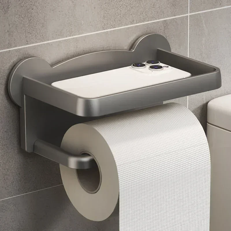 Toilet Paper Holder Wall Mounted Kitchen Bathroom Organizer Towel Cell Phone Storage Shelf paper towel holder toilet paper holder toilet paper rack toilet roll holder