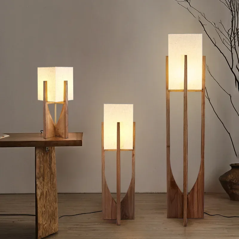 Nordic designer floor lamps solid wooden luminarias bedroom bedside parlor sofa teahouse restaurant hotel homestay lofa fixtures