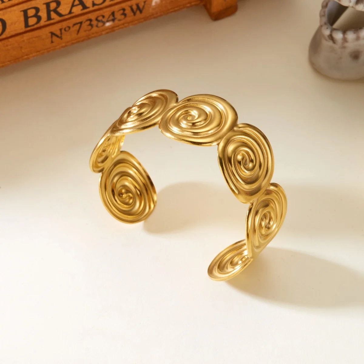 Edelstahl Spiral-Muschel-Armreifen für Damen und Herren, Punk-Sommer-Schmuck mit Krabben-, Fisch-, Seestern-, Schildkröten- und Hummer-Motiven, Strand-Schmuck – Detail 29