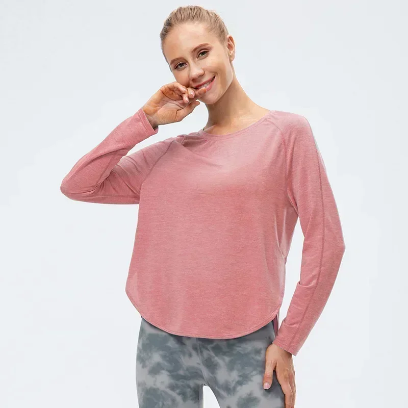 Lemon Women Long Sleeve Yoga Fitness Shirt Women Clothing Top Breathable Outdoor Jogging Workout Blouses Sportswear T-shirt