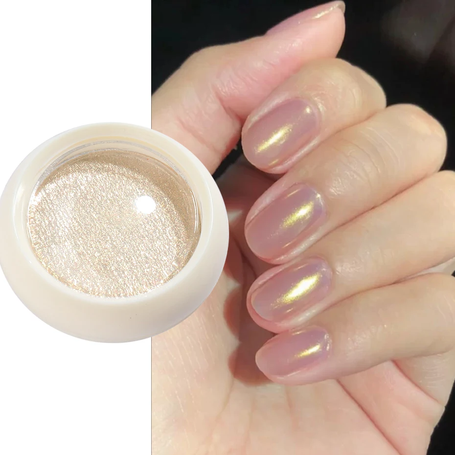 1g Holographic Mirror Nail Glitter Powder Sliver Pink Gold Red Two Colors Nail Art Pigment Solid Dust Magic Decor SAG01-06