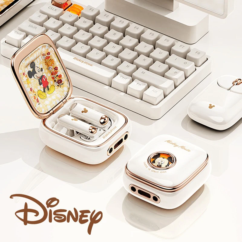 Fone de Ouvido sem Fio Bluetooth Desenhos Animados Bonitos Som Hifi Auriculares Intra-auriculares Esportes Espera Longa Redução de Ruído Disney-q7 - Image 6