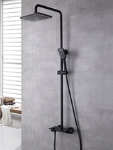  Bathroom Shower Set Rain Shower Head Bath Shower 360 degree rotatable Mixer with Hand Shower Faucets Rainfall Chrome Showers 