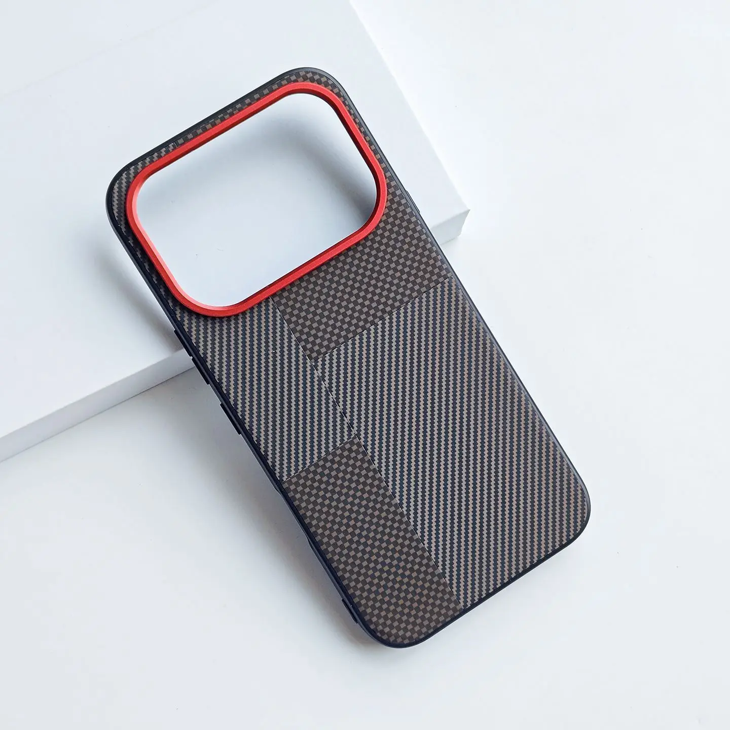 Luxury Kevf Textured Leather Anti-Slip Shockproof Phone Case