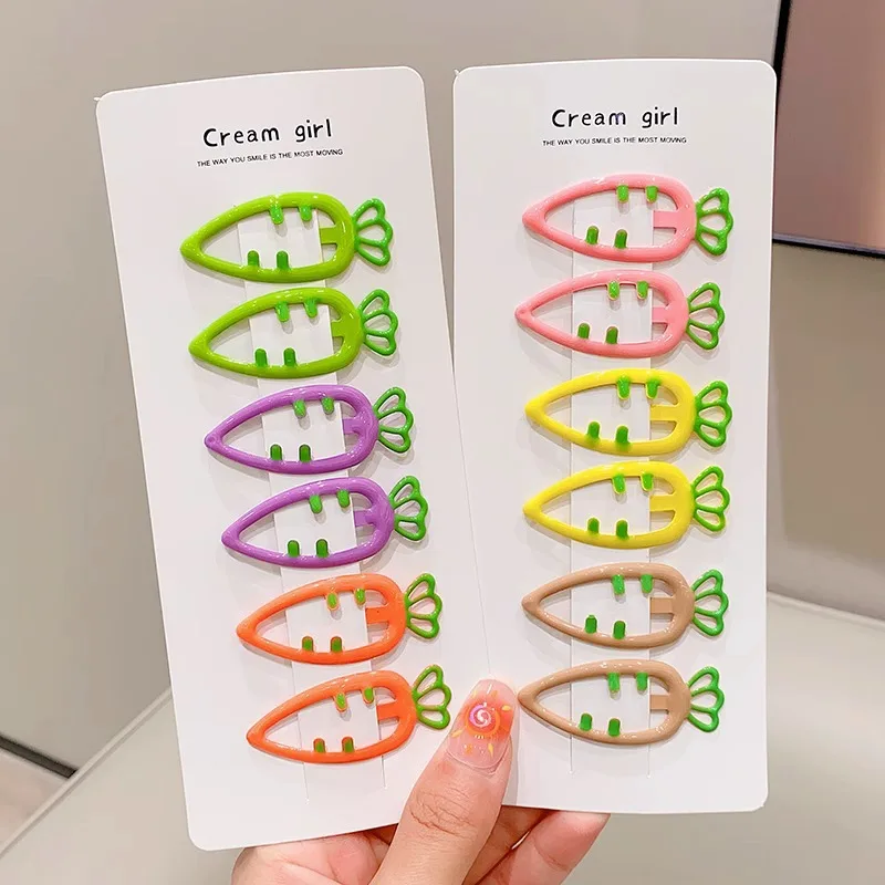 Hair Accessories Children hair clips sweet candy colour carrot clip hair accessories girls cute butterfly clip baby girl accessories