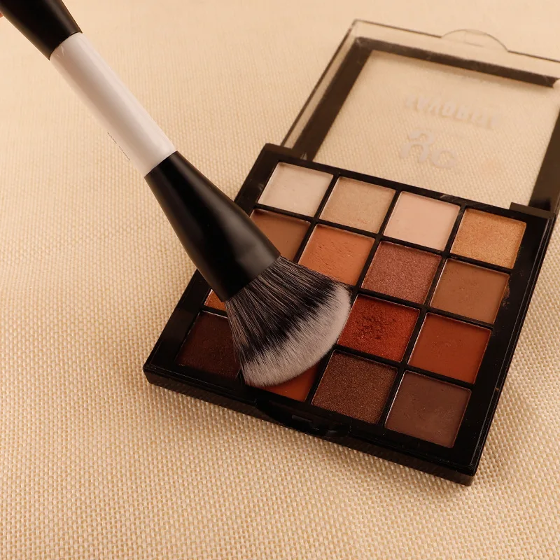 F4 Dual-Ended Makeup Brush For Foundation Face Powder Blush Contour - Double-Ended Cosmetic Tool For Beauty Health