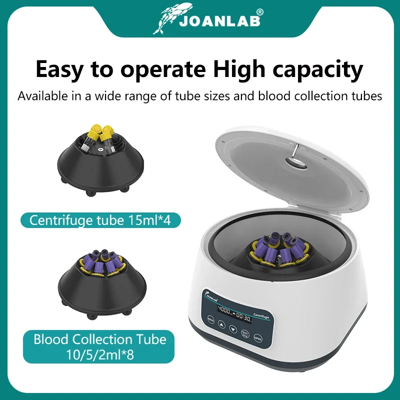 JOANLAB Plasma Centrifuge Laboratory Digital Prp Centrifuge Machine For 2/5/10ml Blood Collection Tube And 15ml Tube