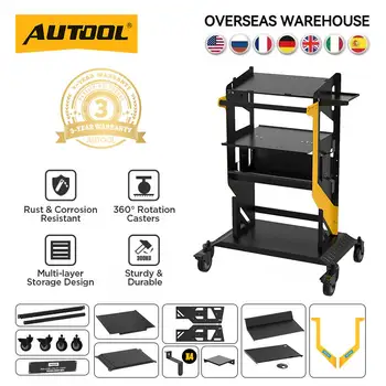 AUTOOL Carrello portautensili a livello T22 Capacità 661 libbre Carrello multiuso per carichi pesanti Carrello portautensili per servizi automobilistici per officina riparazioni auto