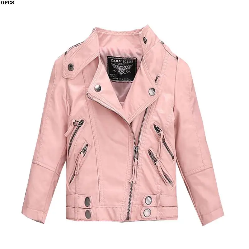 Pu Leather Jackets For Girl Hot Selling New Baby Girl And Boys Loose