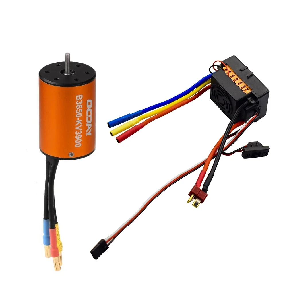 Moteur Brushless Rocket 3650 + Variateur 80A Pour Voiture RC 1/10 - Étanche, Neuf