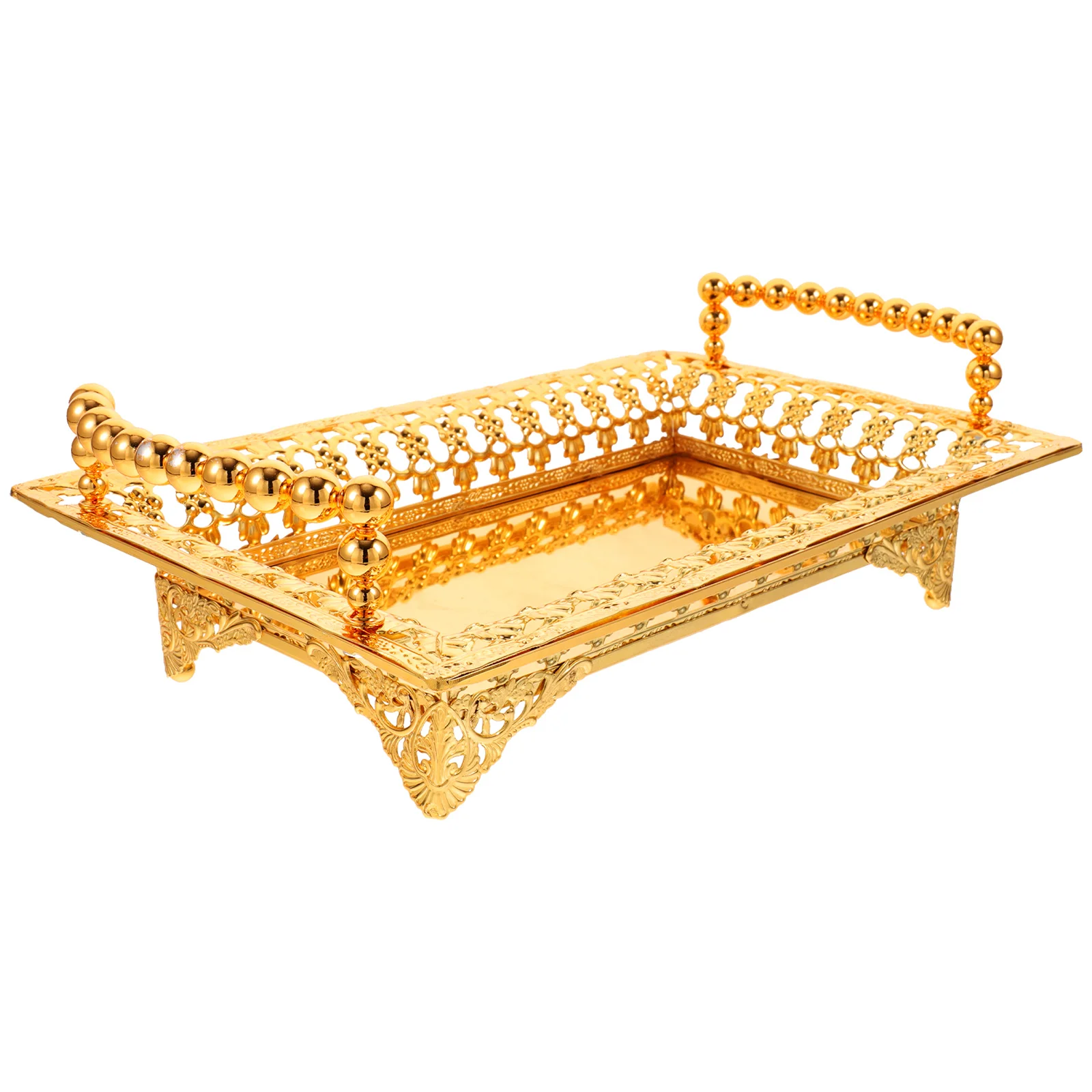 

Metal Fruit Plate Iron Serving Plates Decorative Dessert Tray Home Fruits Snacks Storage Counter