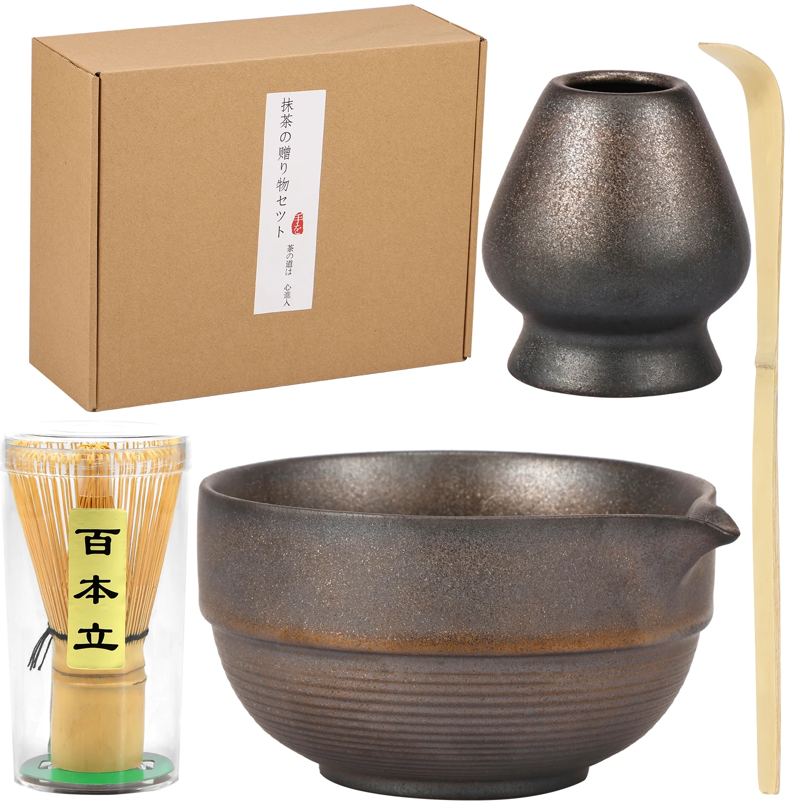 Matcha-Schneebesen-Set Aus Japan – 6-teilig Inkl. Schale, Sieb & Bambus-Schneebesen | Traditionelles Tee-Set