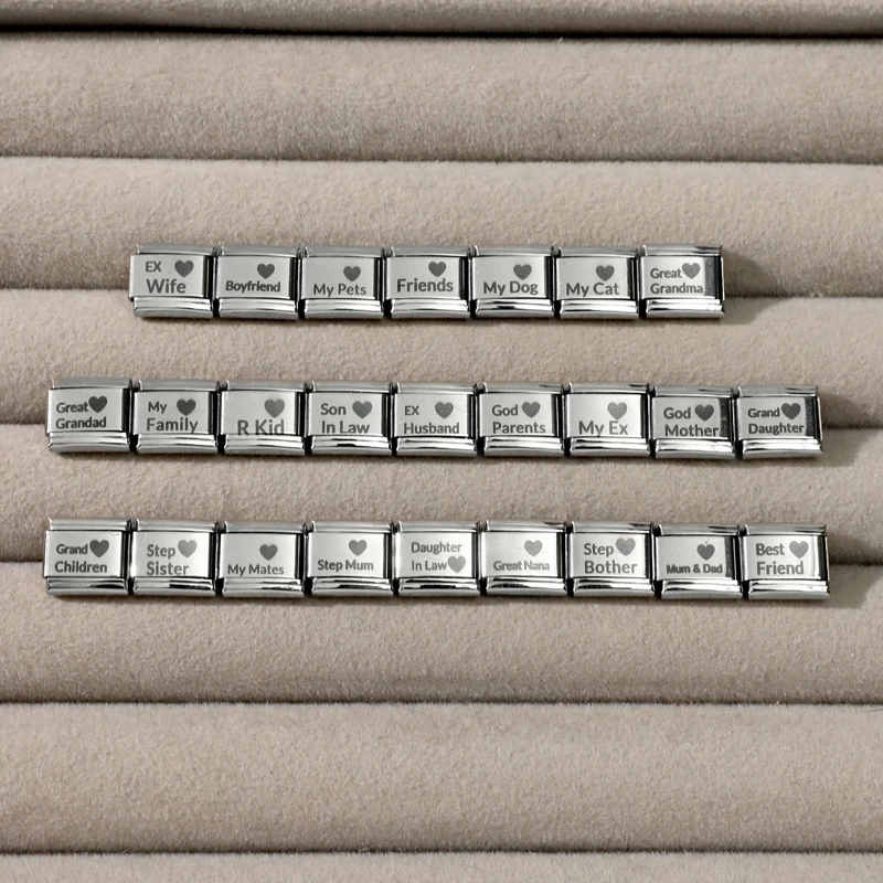 Fashion Laser Engraving Charm Bracelet