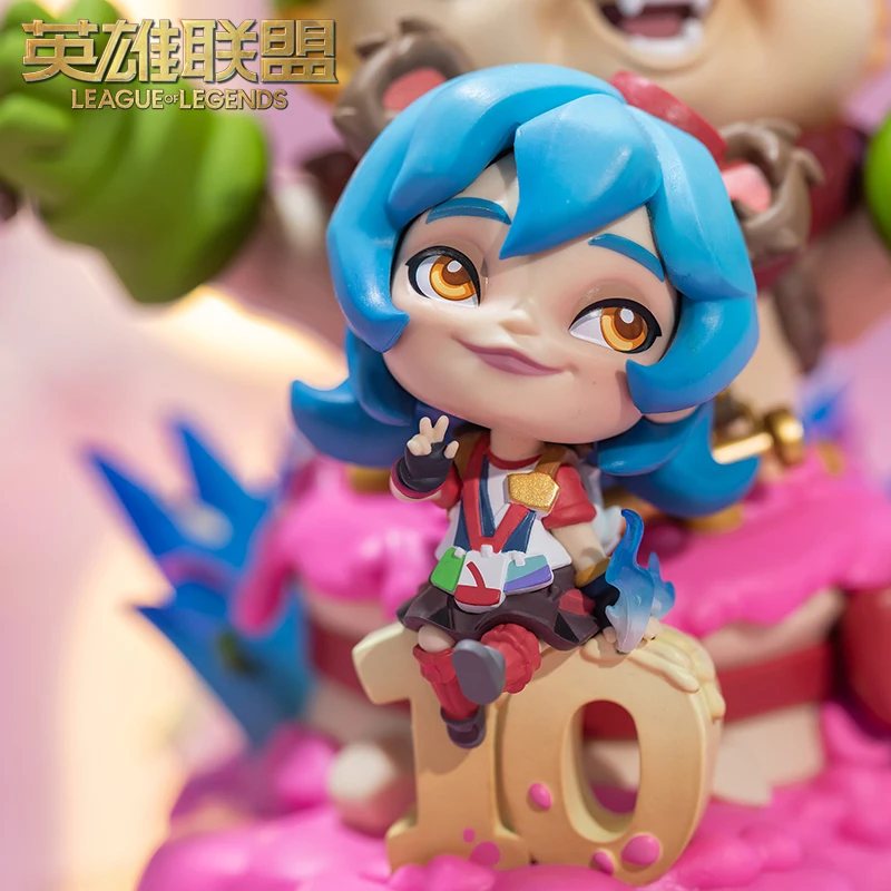 Original League Of Legends Annie 10 Anniversary Suit Anime Figures Toys Collection Version Garage Kit Mini Model Game Toy Gifts