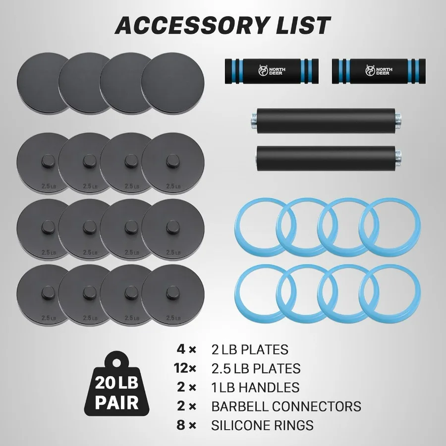 V2.0 Upgraded Adjustable Steel Dumbbells 40LB - 2 in 1 Dumbbell Barbell Set for Home Gym Workout - Compatible with V1.0 Dumbbell