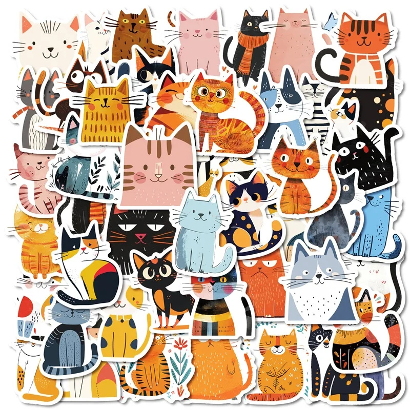 Cute Big Eye Animal Stickers - Aesthetic Colorful Decoration for Scrapbooking & School Supplies