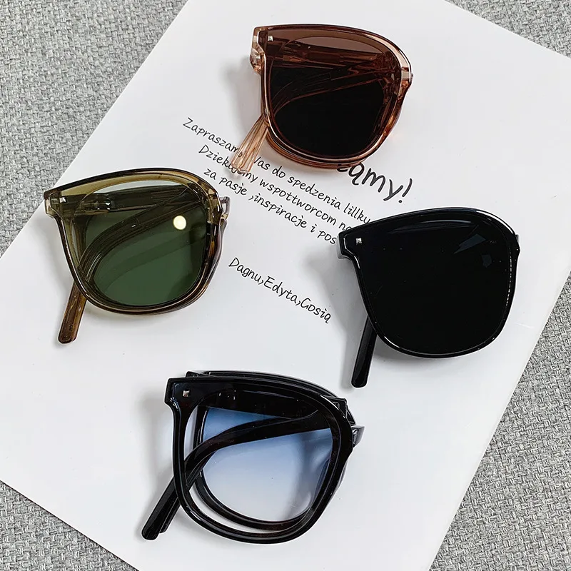 

New Nail Fold Sunglasses Red ultra-light Cushion Sunglasses Male Retro Uv Glassesfishing Glasses Cycling Glasses