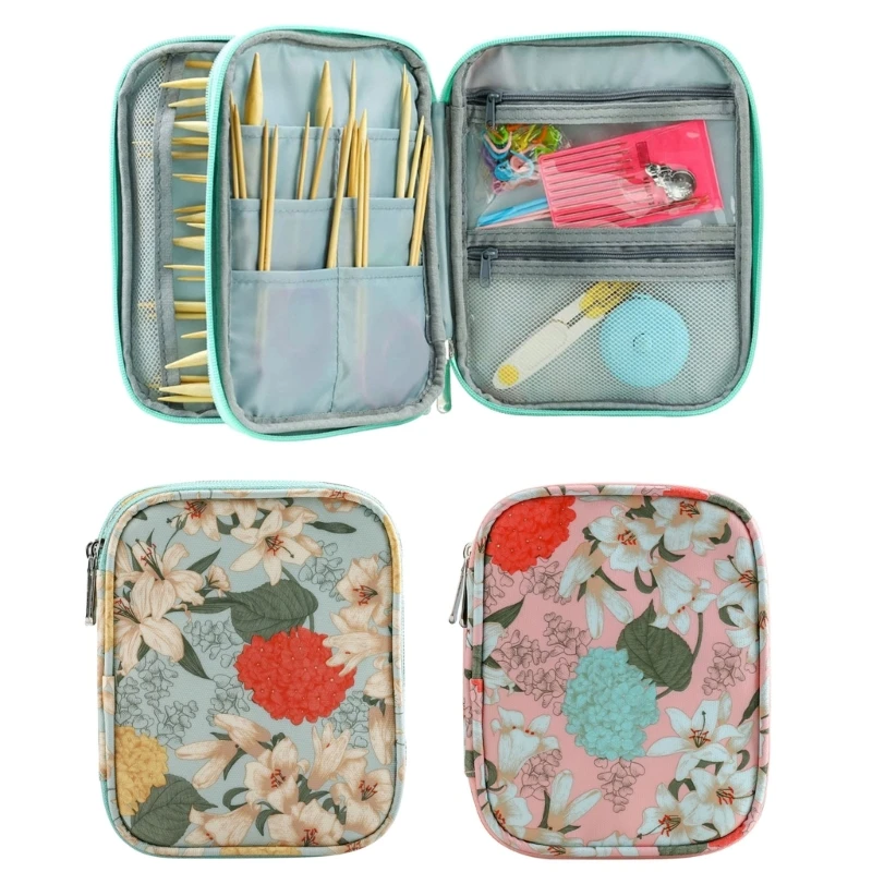 

Сумка-органайзер на молнии для крючков, вязальных игл