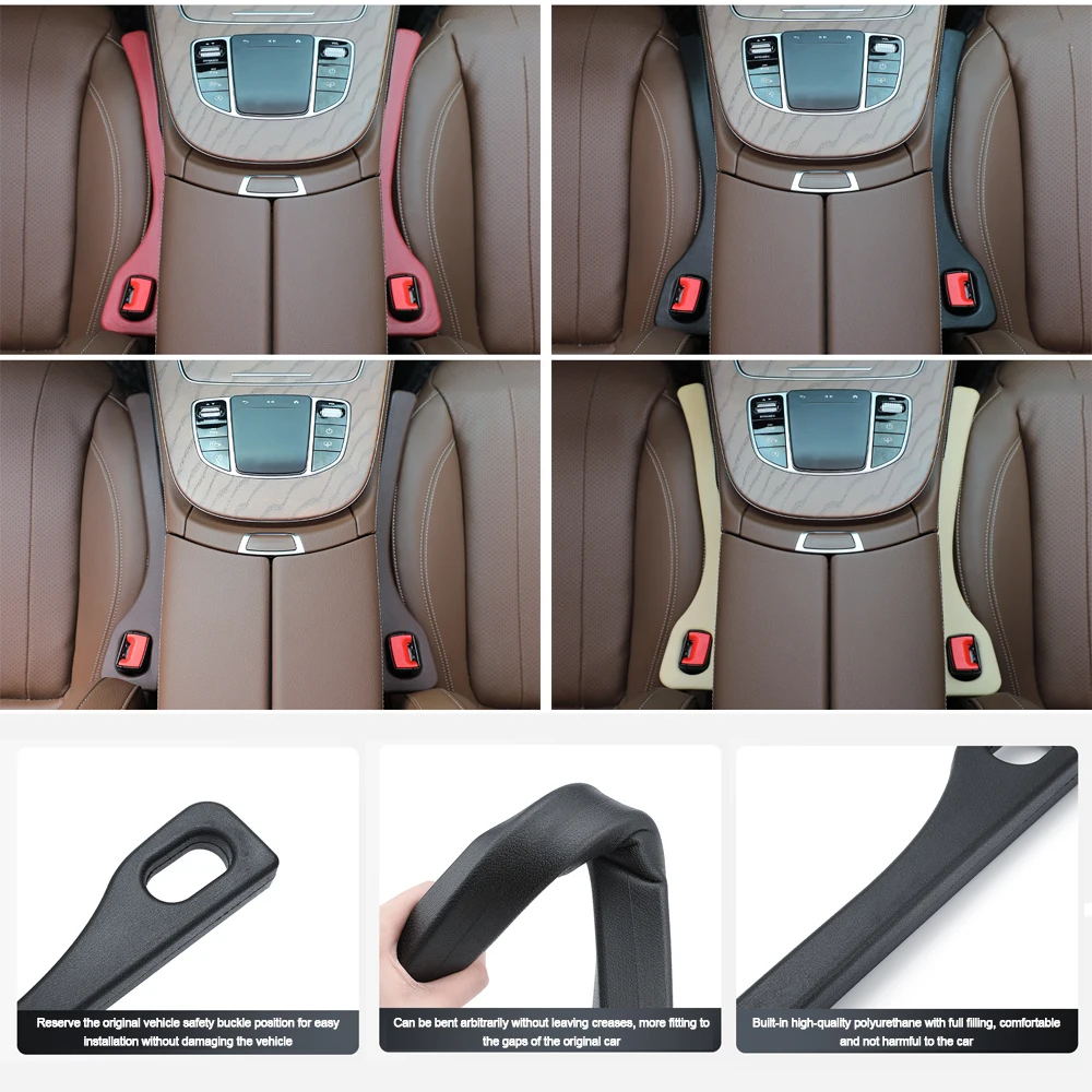 2 Stuks Autostoel Gap Filler voor Jeep Compass 2. Generation 2017-2025, Autostoelspleetvuller Spleetplug Autostoel Lekvrije Plug Strips Stoel Zijnaad Vulling Strips Auto Interieur Accessoires