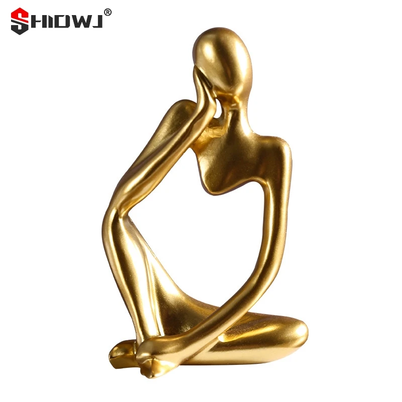 

The Thinker Abstract Statues Sculptures Yoga Figurine Landscape Nordic Style Living Room Home Decoration Maison Desk Ornaments