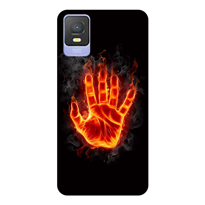 Football-Themed Soft Silicone Back Case for TCL 403 - Durable Phone Cover