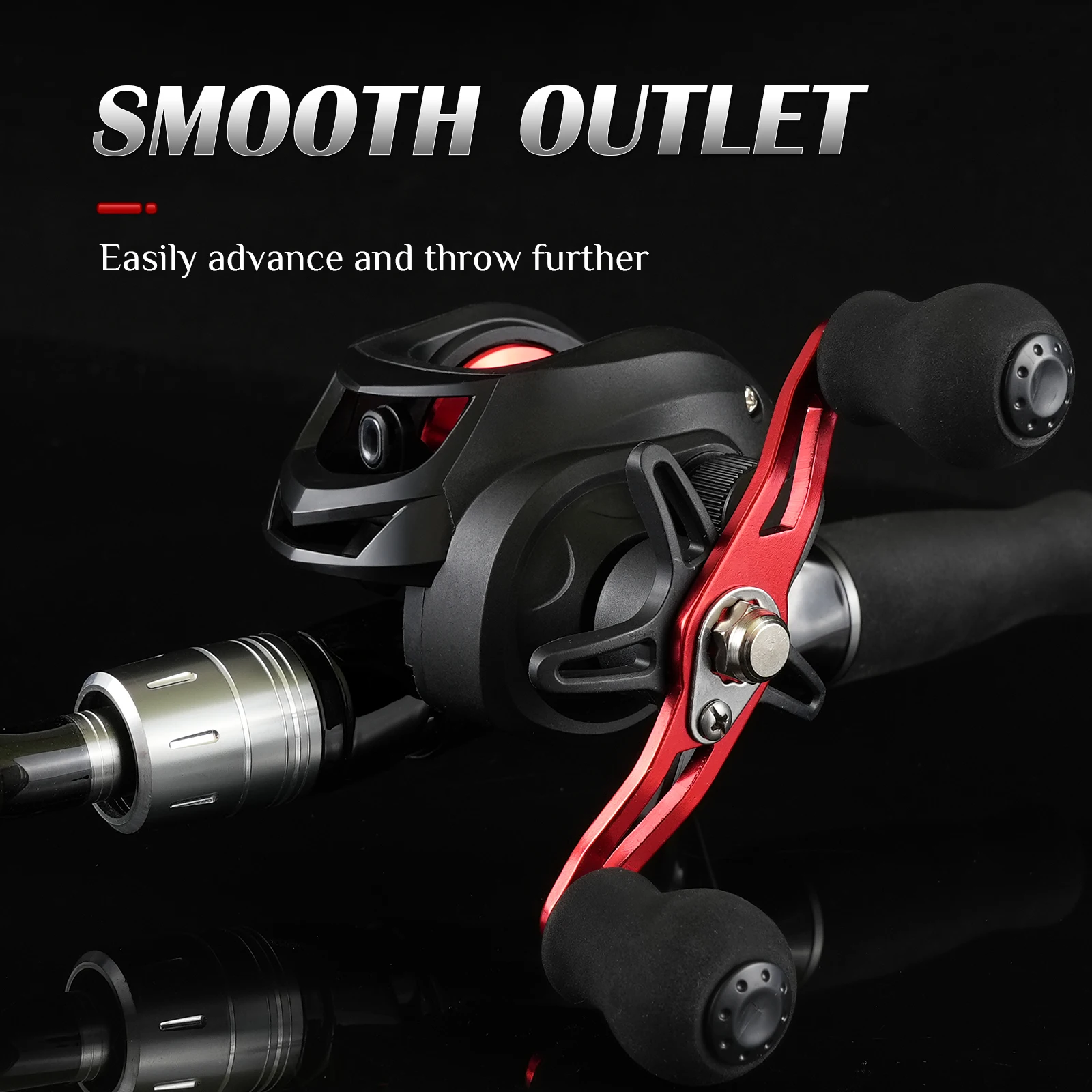 Fishing Reel ROOBLINOS AC Baitcasting Reel 7.2:1 Gear Ratio Max Drag 10kg Wheel Metal Spool Trolling Reel for Freshwater Carp Fishing