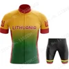 2024 Lithuania National Cycling Jersey Set Short Sleeve LTU Cycling Clothing Road Bike Shirts Suit Bicycle Bib Shorts MTB Wear 3