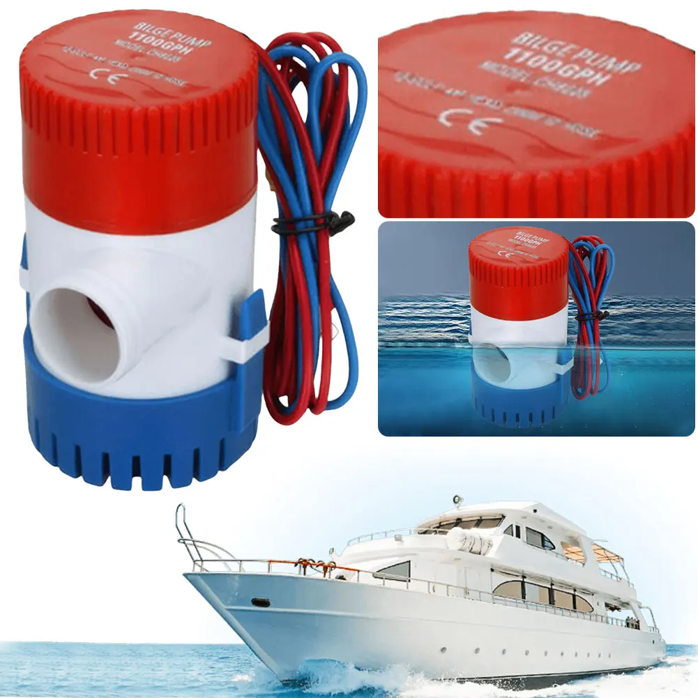 1100GPH Submersible Bilge Water Pump 12V Submersible Boat Marine Bilge Pump Low Noise for Boat Seaplane Motor Homes Houseboat bilge pump marine water pump