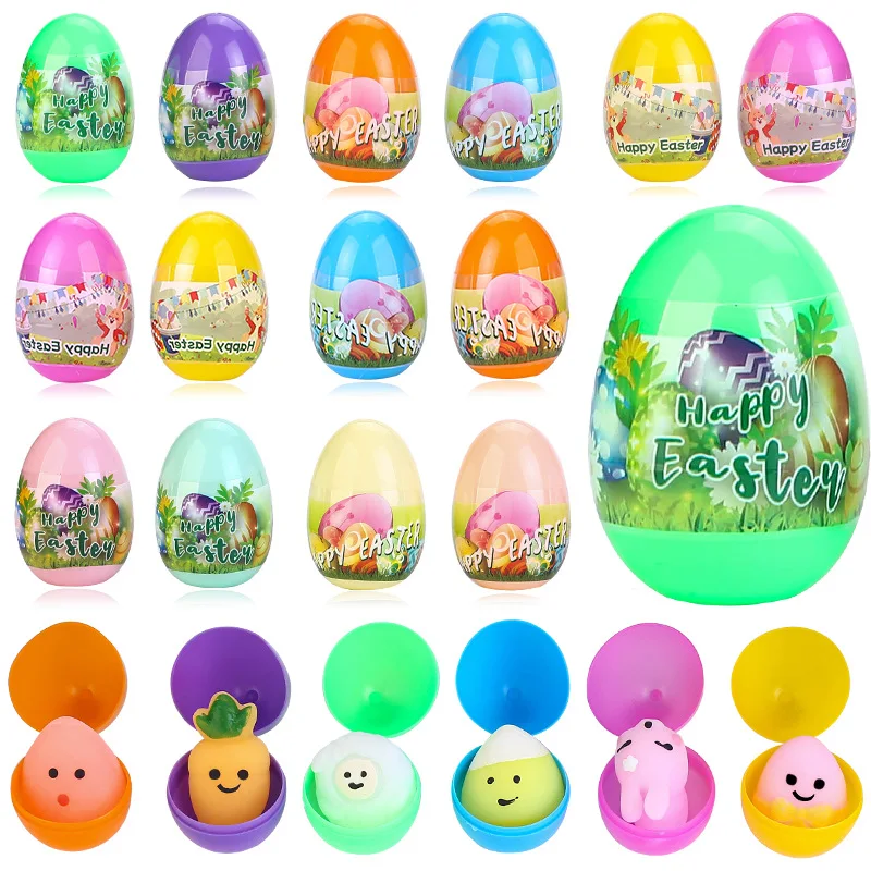 10Pcs Mini Cute Easter Twister Egg Surprise Egg Toys Creative Kids Easter Birthday Party Raffle Twister Toy Small Toy Inside