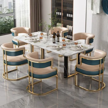 Office Dining Room Luxury Chairs Kitchen Waiting Commercial Metal Hotel Counter Chair Leisure Muebles Para El Hogar Upholstered
