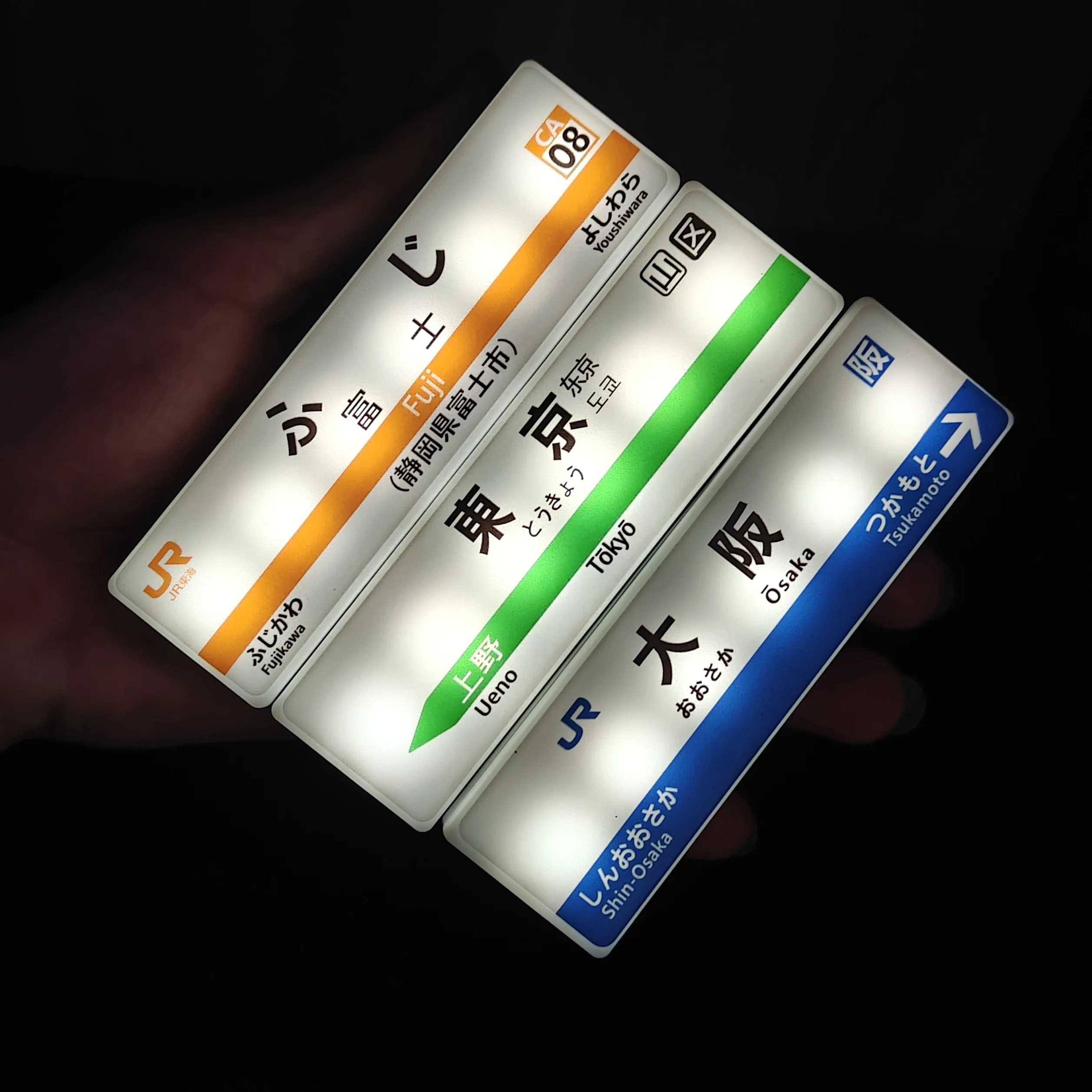 Tokyo Subway Line Luminous Fridge Magnets - Creative Light Sign Display Board