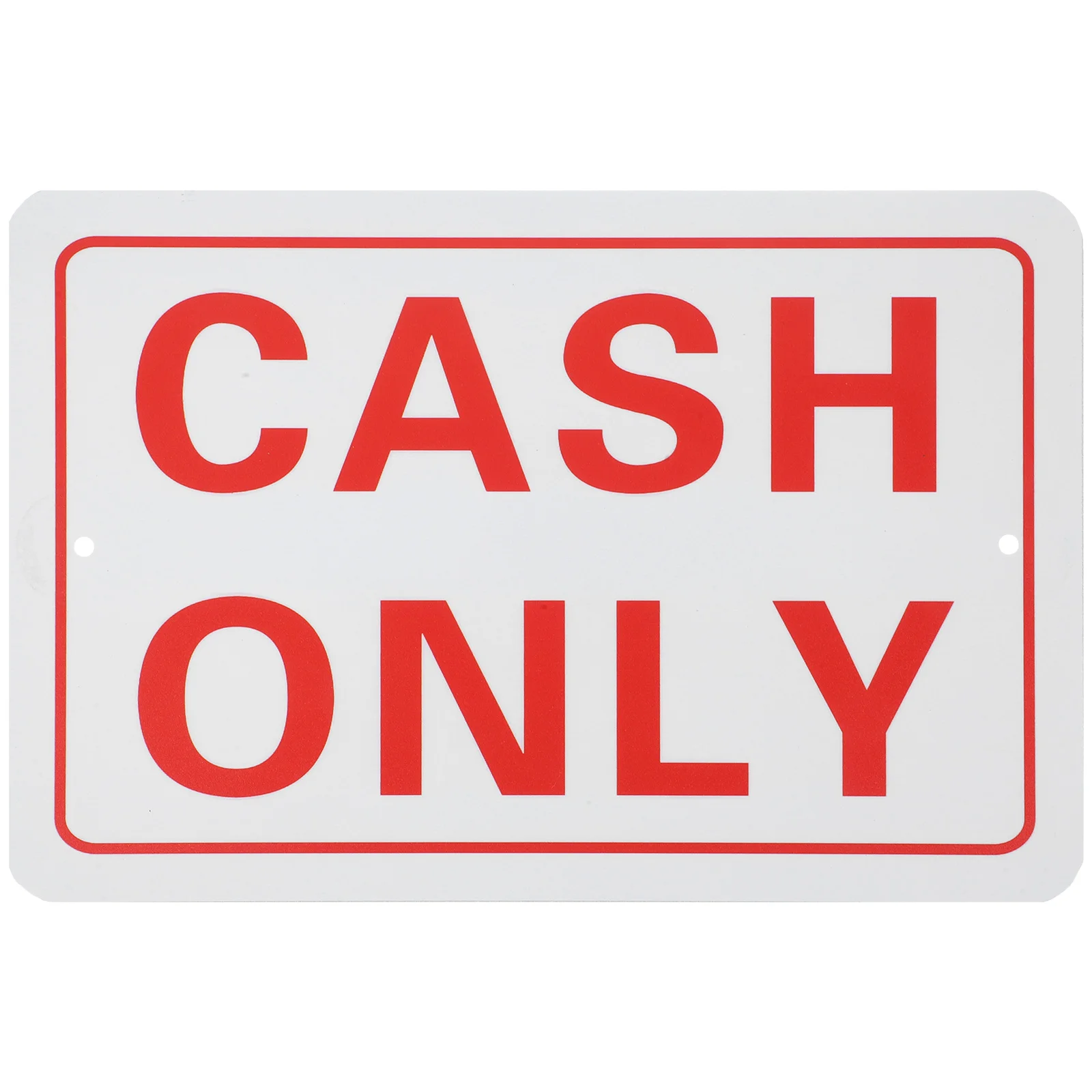

Cash Sign Business Signs Accepted Only Outdoor No Credit Card Pvc for Shop Cashier Store