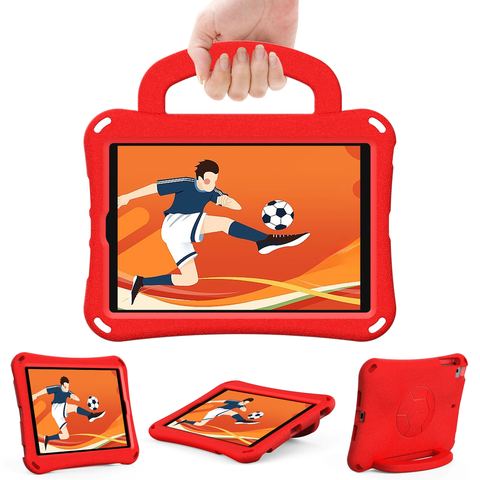 Shockproof Full-Body Tablet Case with Handle Stand