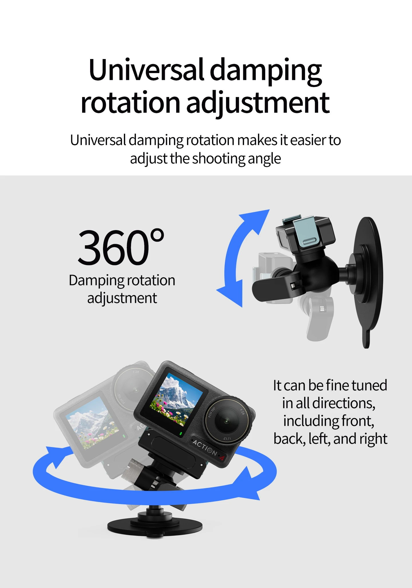 Helm-Klebehalterung Waschbare Basis Rotierender Kugelkopfadapter für GoPro Insta360 Osmo 360 Action 5pro/4 Pocket 4 Ständer – Detail 4