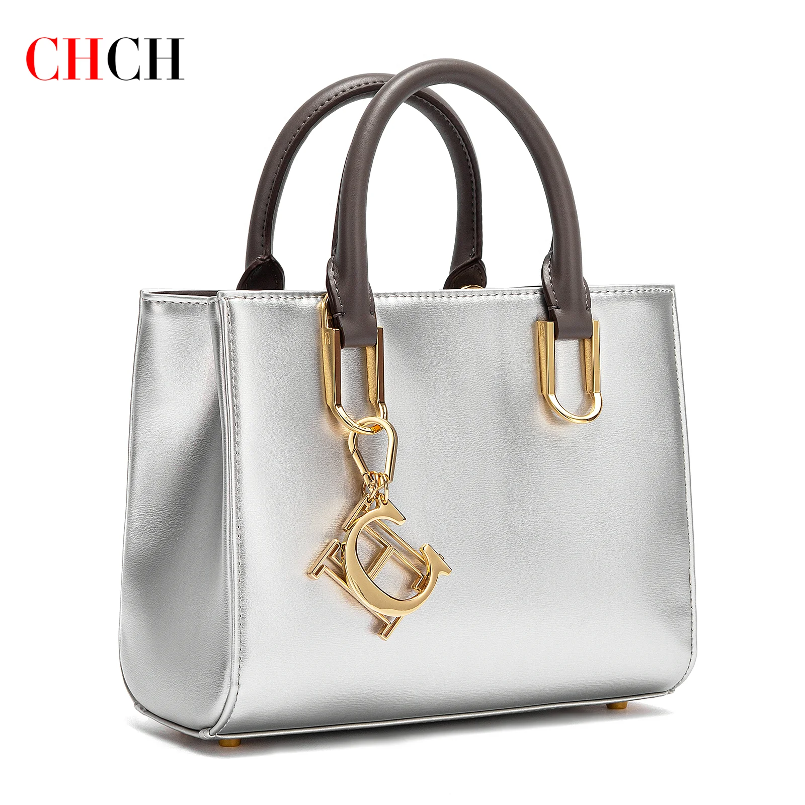 حقيبة كتف نسائية من CHCH حقيبة يد فضية بسيطة جديدة...
