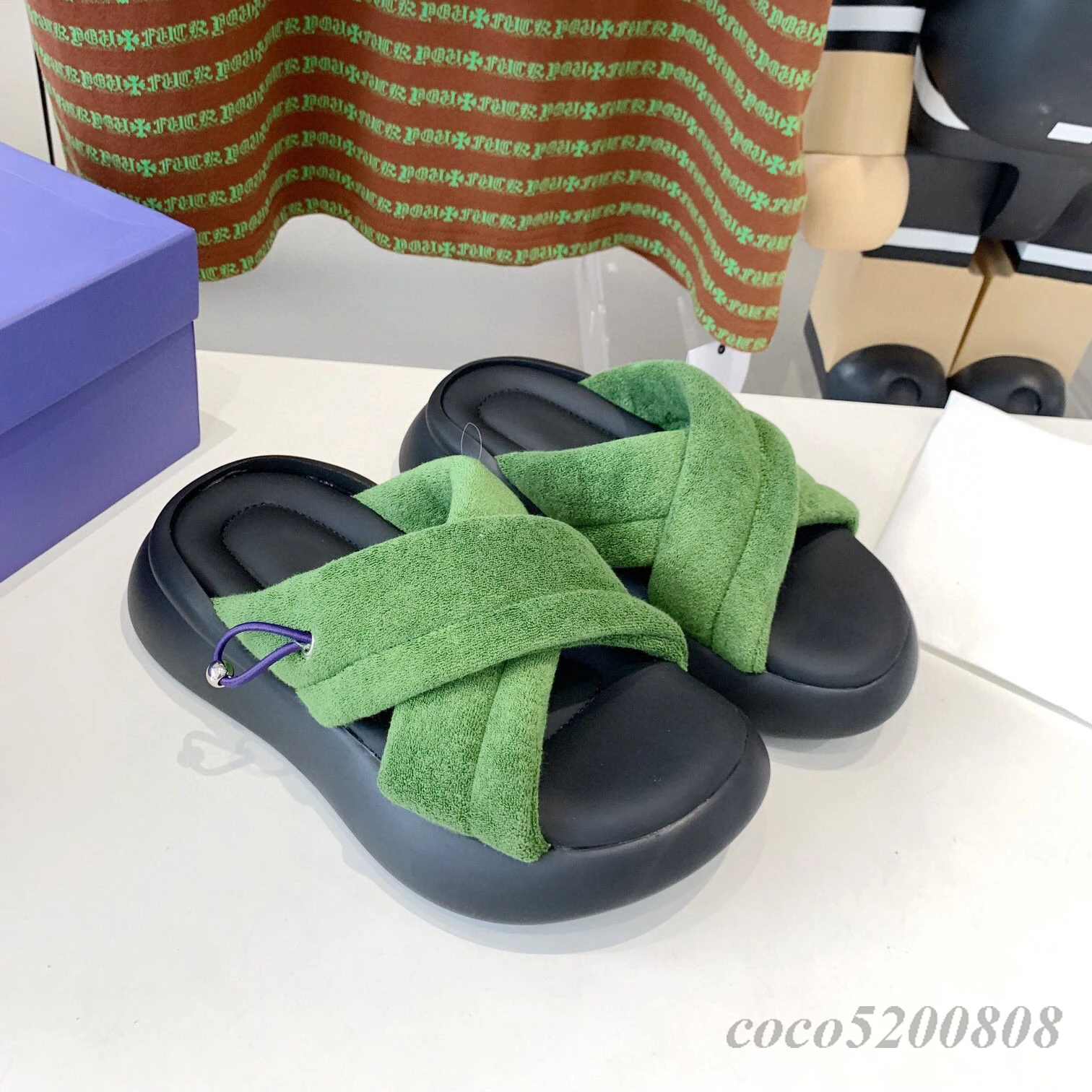 

Шлепанцы женские из натуральной кожи, хлопок, платформа, перекрестная шнуровка, плоская подошва, сланцы, принт, сандалии для весны и лета