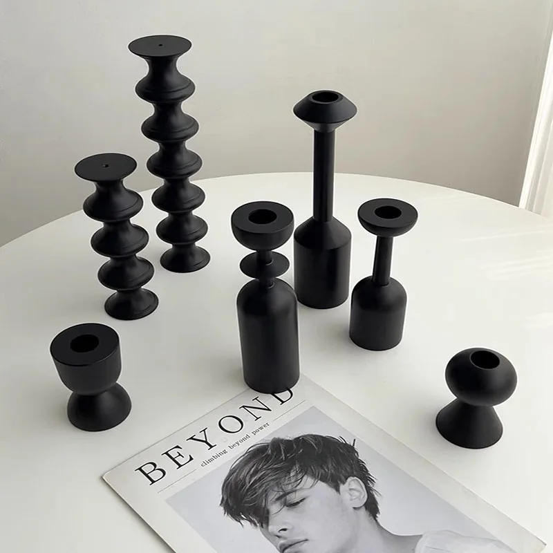 

Design Geometric Candles Holders Nordic Unique Modern Cute Candles Holders Aesthetic Metal Chandelier Bougeoir Home Decorations