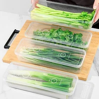 Boîtes de rangement pour réfrigérateur, cebolonnes, boîte fraîche, récipient alimentaire, stockage au froid, bac à légumes, organisateur de réfrigérateur scellé 4