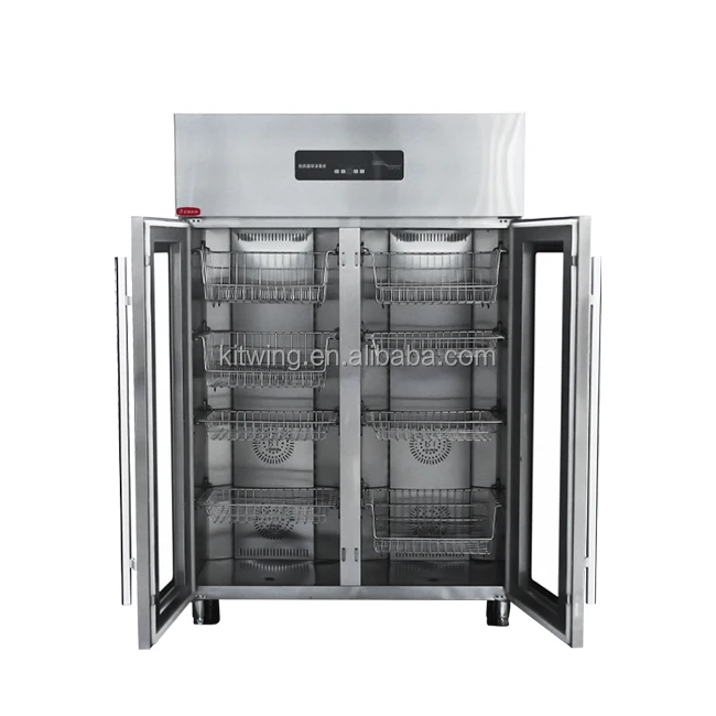 Commercial Freestanding Double Door Computer Panel Stainless Steel Kitchen Disinfection Sterilization Cabinet