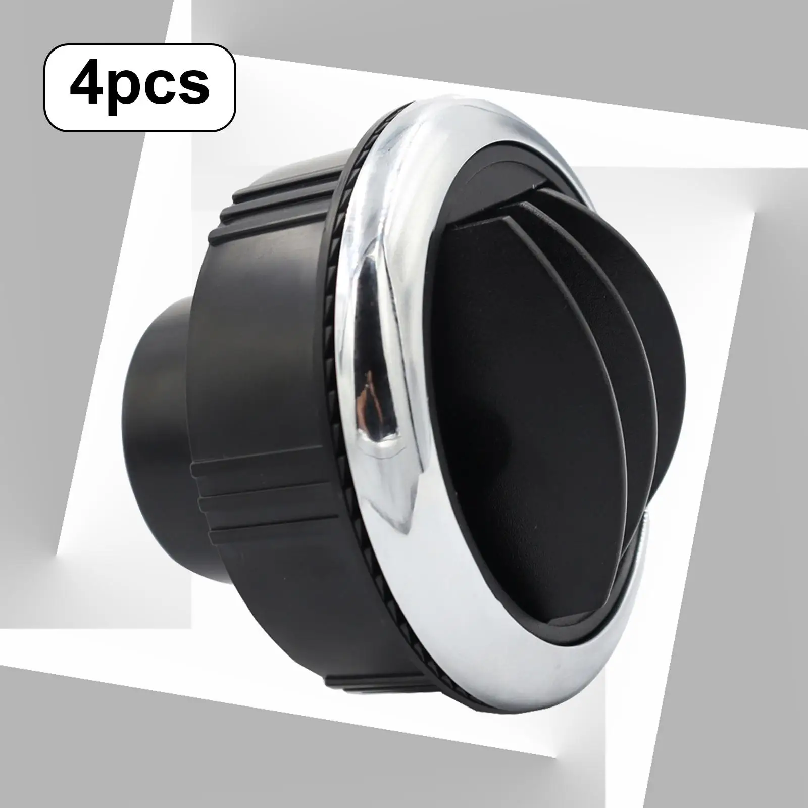 4Pcs RV Boat Yacht Dashboard AC Air Vent Simple Installation Replace Parts Outer Diameter 8.7cm Accessories Electroplate Knob