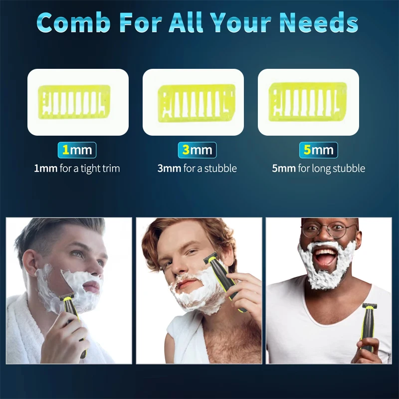 Electric Shaver for Men and Women Portable Full Body Trimmer USB T Shaped Blade Razor for Beard Armpit with 2 Replacement Blades 5